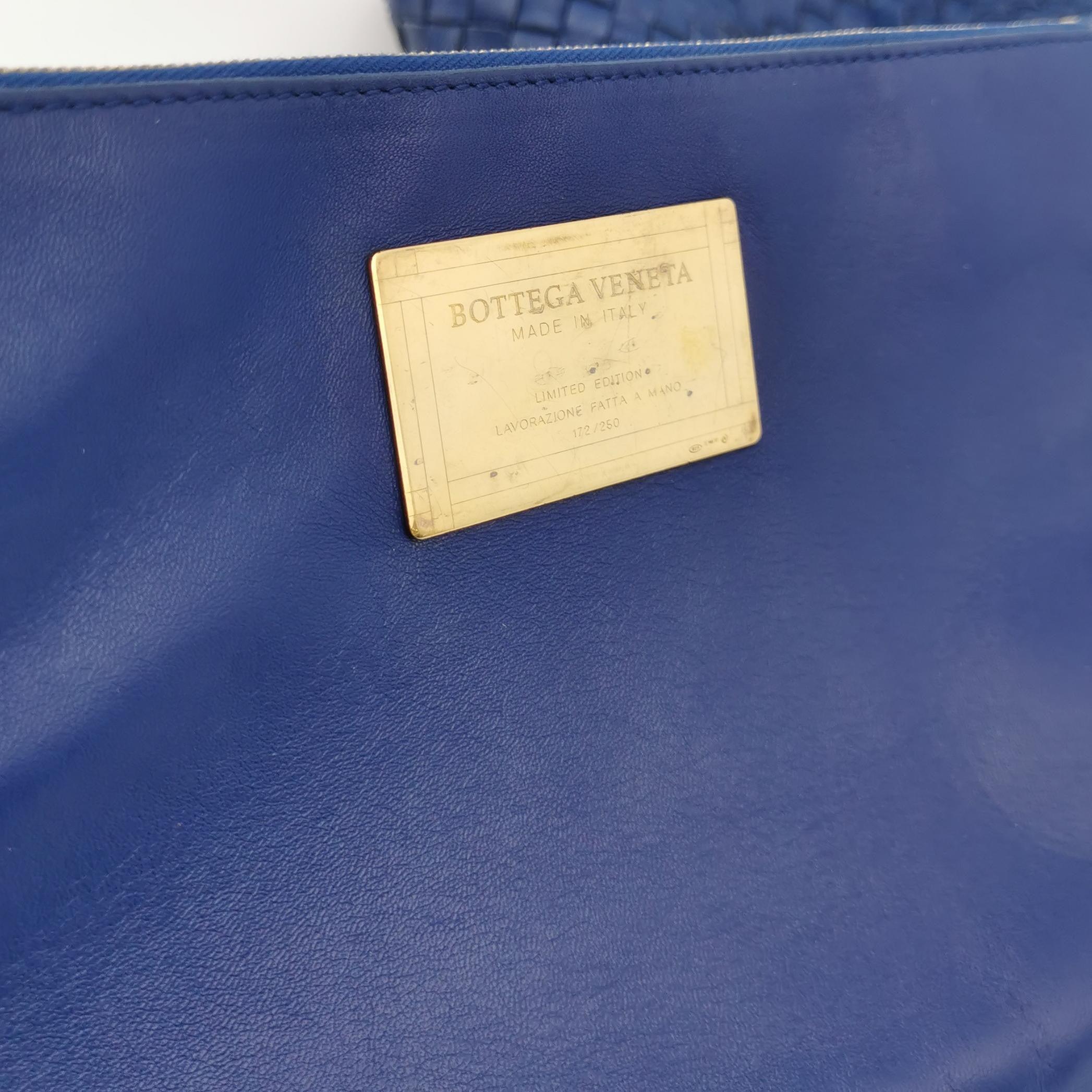 Bottega Veneta Cabat Small Intreccio Leather Tote Bag Navy Blue For Sale 3