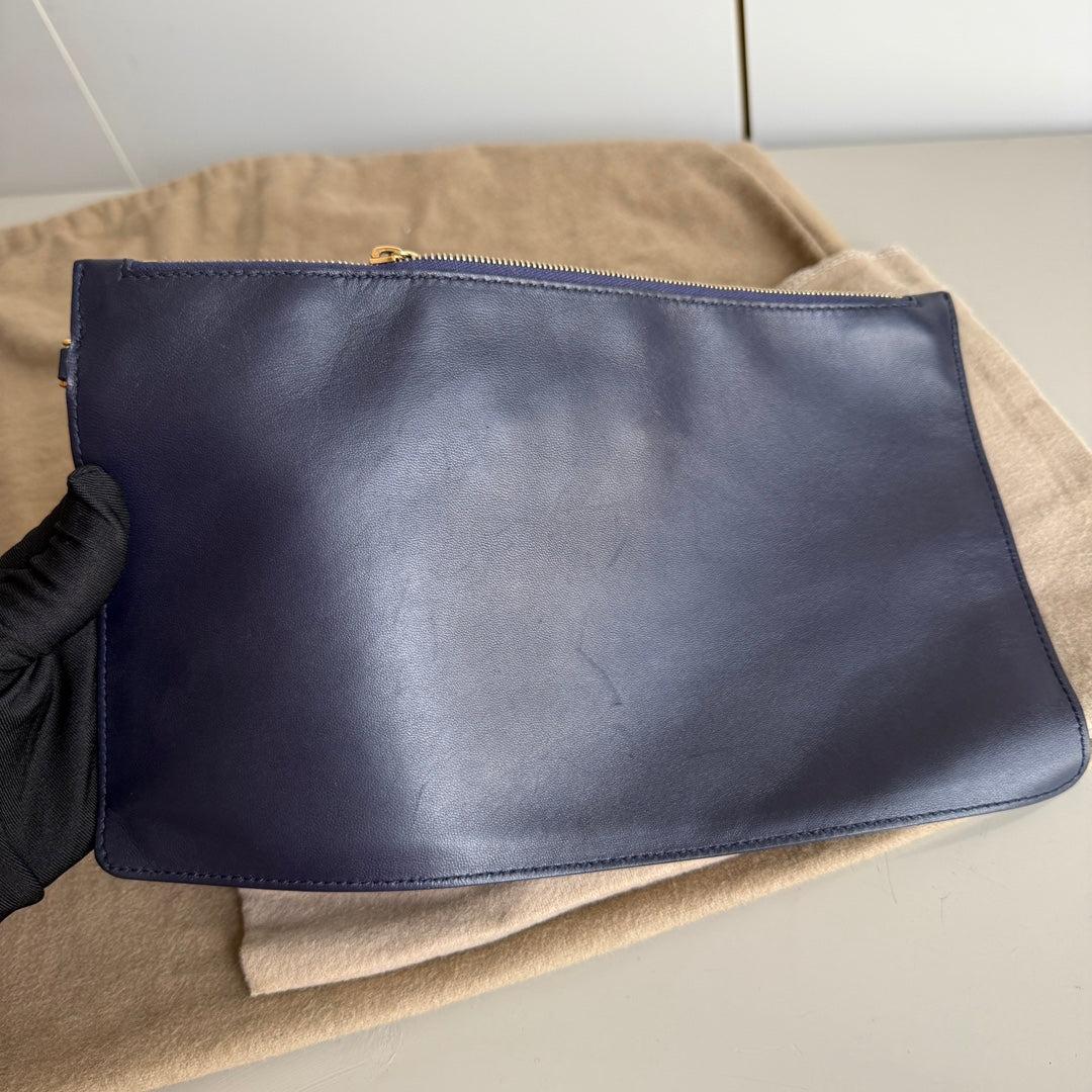 Bottega Veneta Cabat Small Intreccio Leather Tote Bag Navy 13