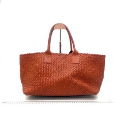 Bottega Veneta Cabat Tote Burnt Metallic Orange Intrecciato Leather 40cm