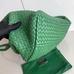 Bottega Veneta Cabat Tote Green Intreccio Leather 45cm