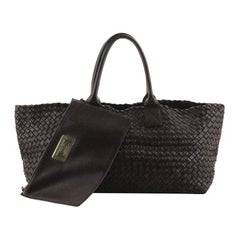 bottega veneta medium tote Bottega Veneta Cabat Tote Intrecciato Nappa Medium Brown