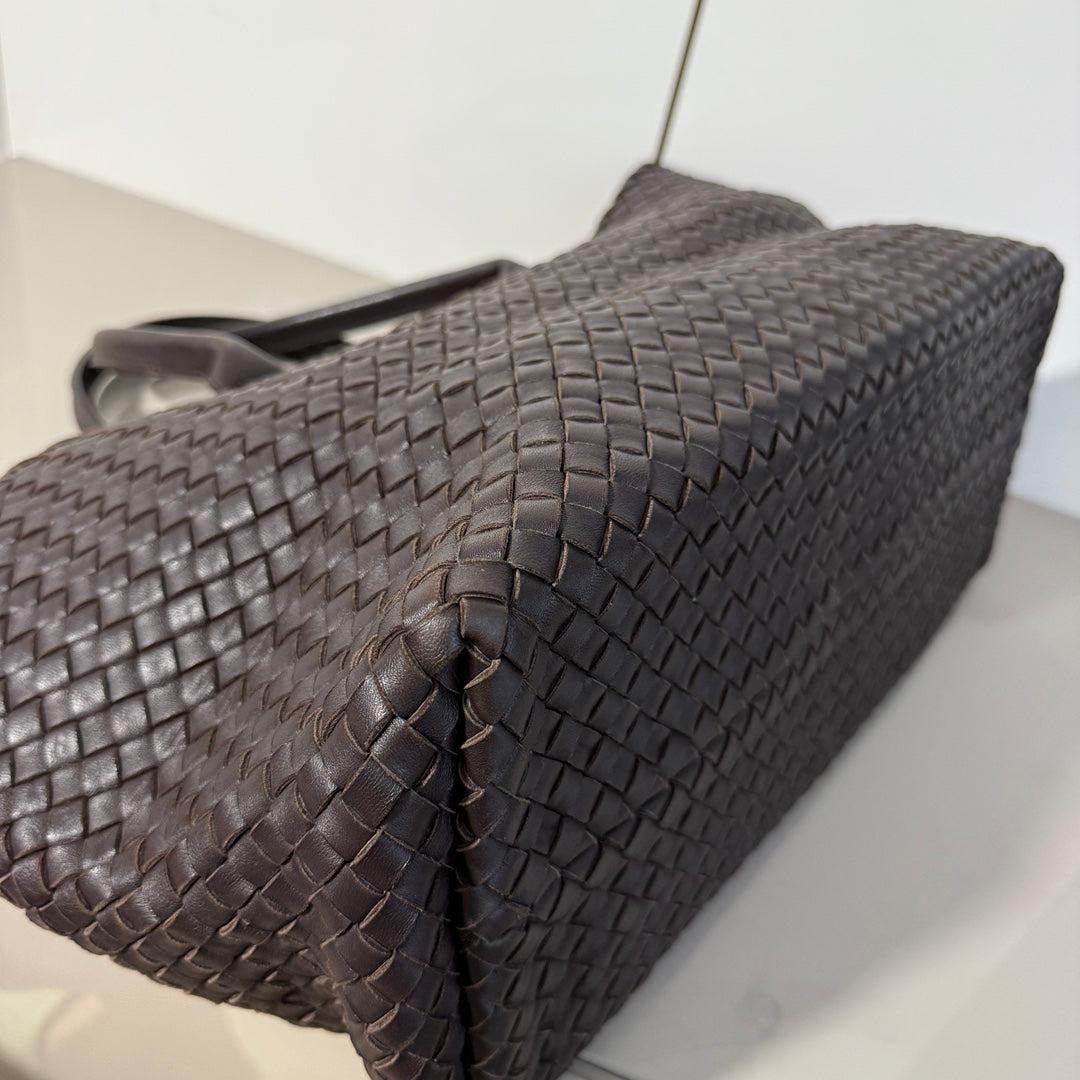 Bottega Veneta Cabat Tote Intreccio Leather Dark Chocolate Brown 40cm 5