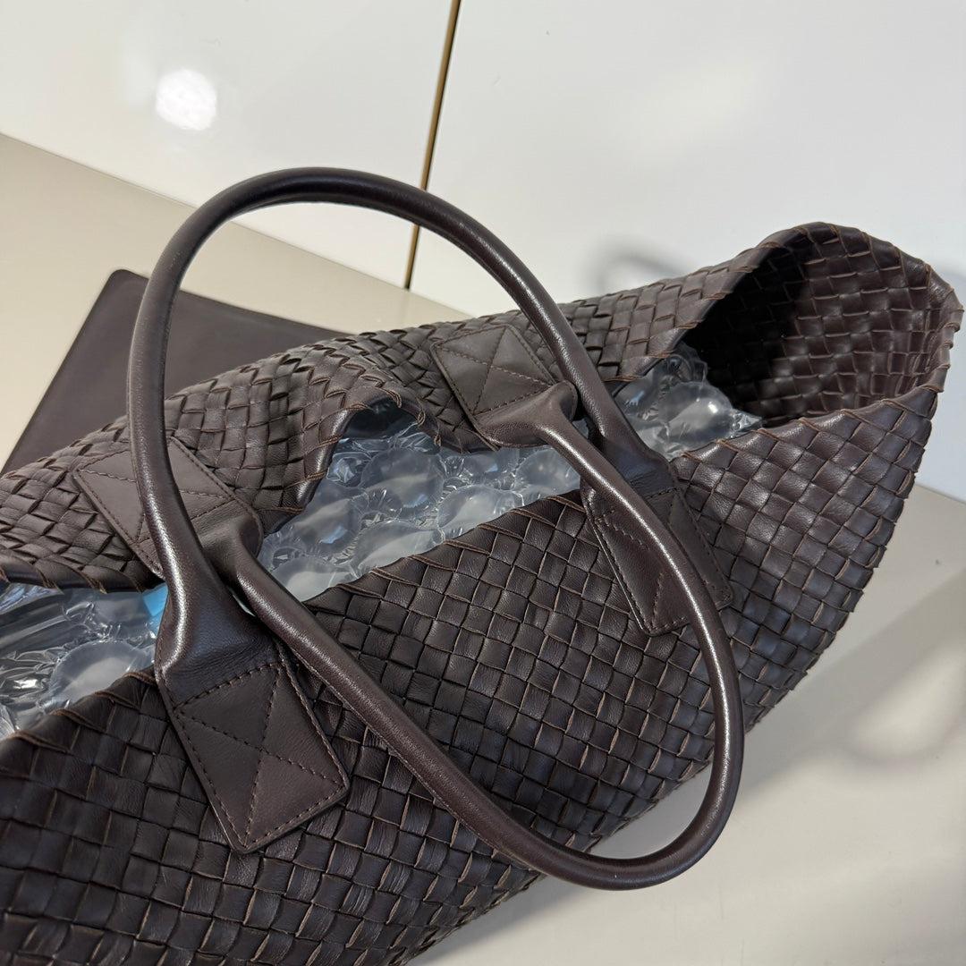 Bottega Veneta Cabat Tote Intreccio Leather Dark Chocolate Brown 40cm 6