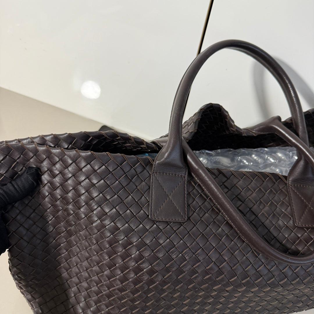 Bottega Veneta Cabat Tote Intreccio Leather Dark Chocolate Brown 40cm 7