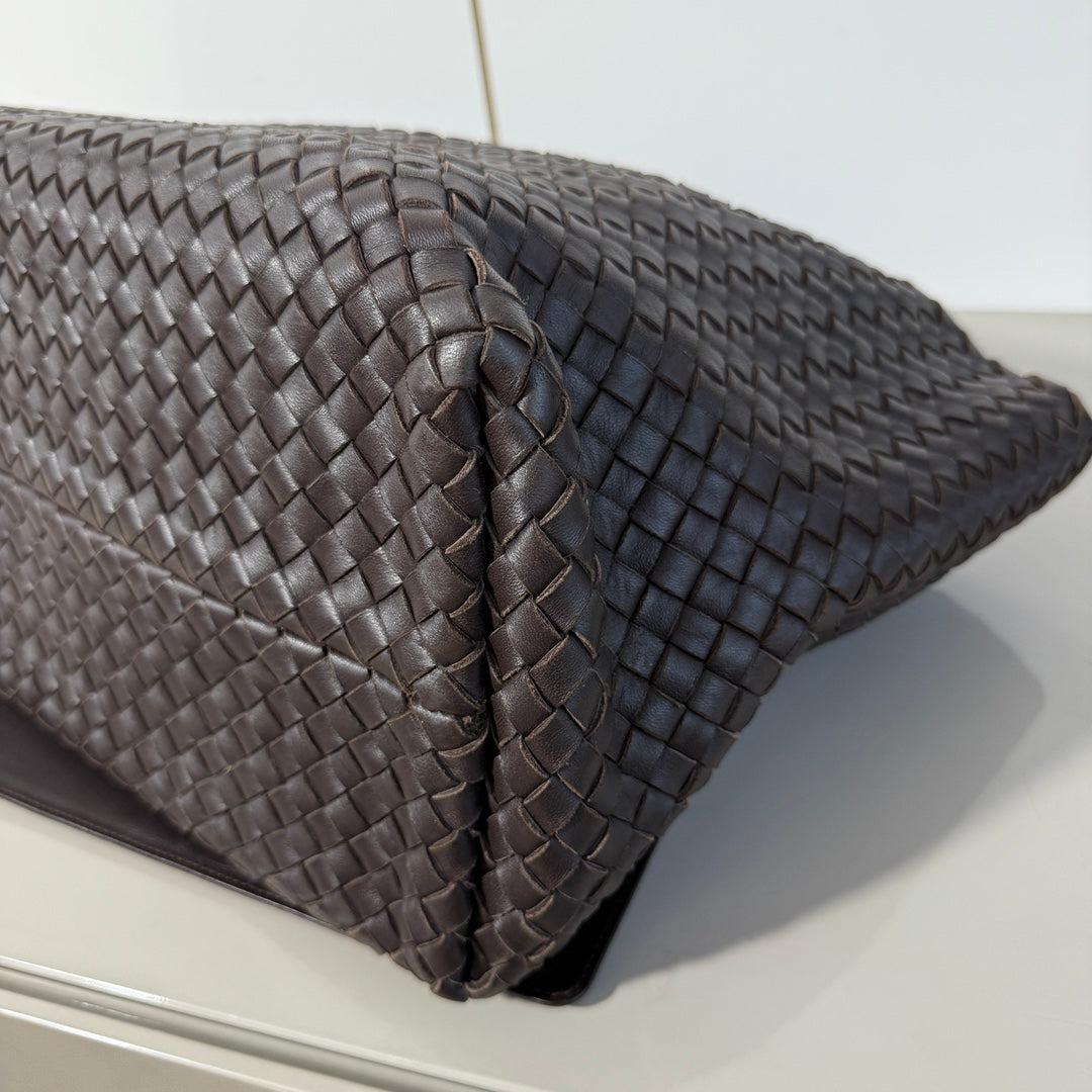 Bottega Veneta Cabat Tote Intreccio Leather Dark Chocolate Brown 40cm 1