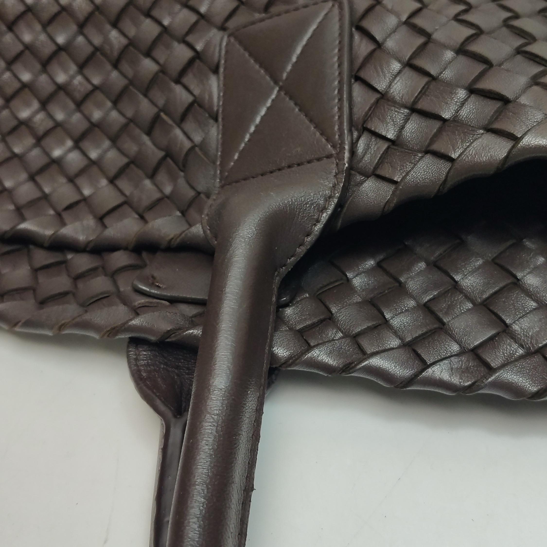 Bottega Veneta Cabat Tote Intreccio Leather Dark Chocolate Brown 45cm For Sale 7