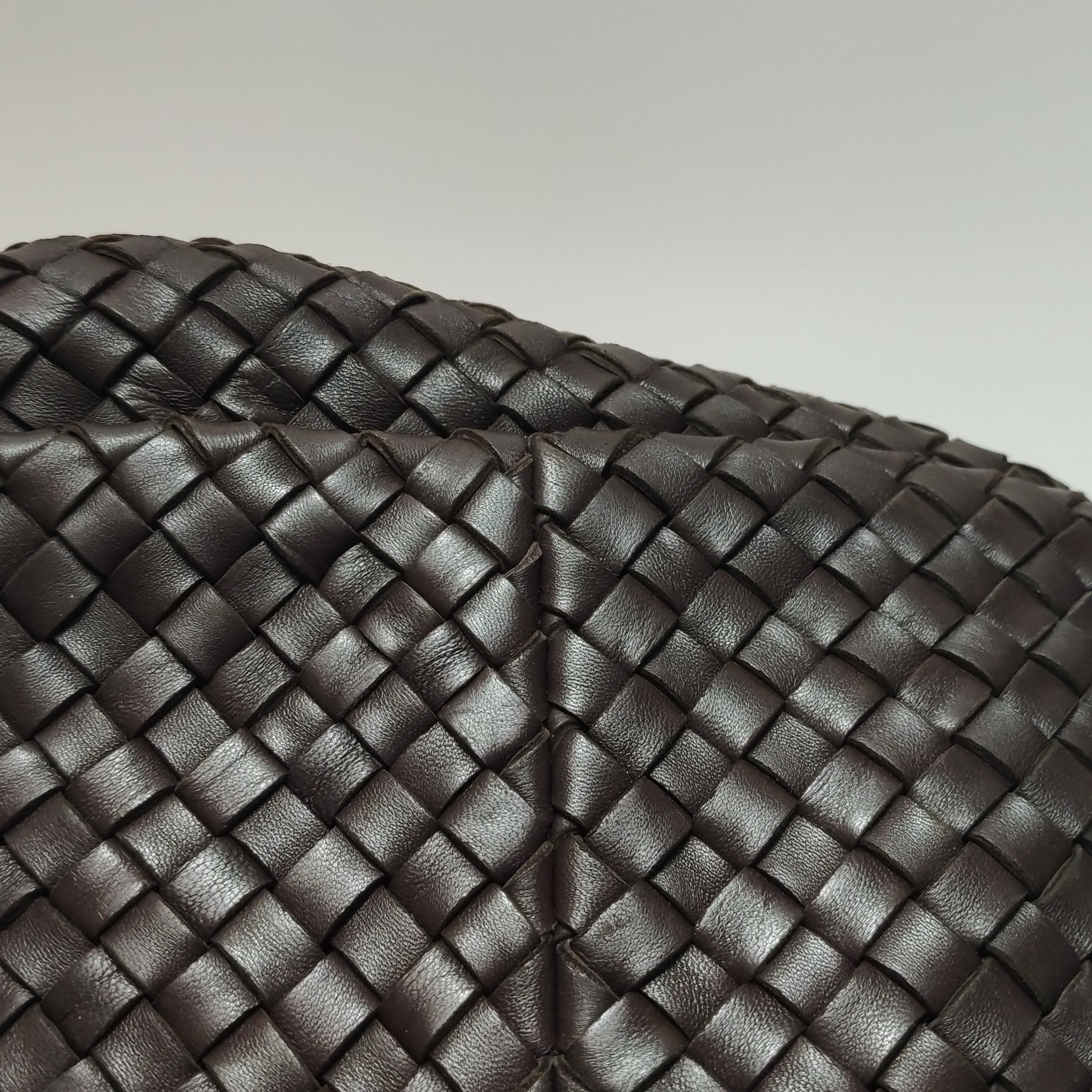 Bottega Veneta Cabat Tote Intreccio Leather Dark Chocolate Brown 45cm For Sale 9
