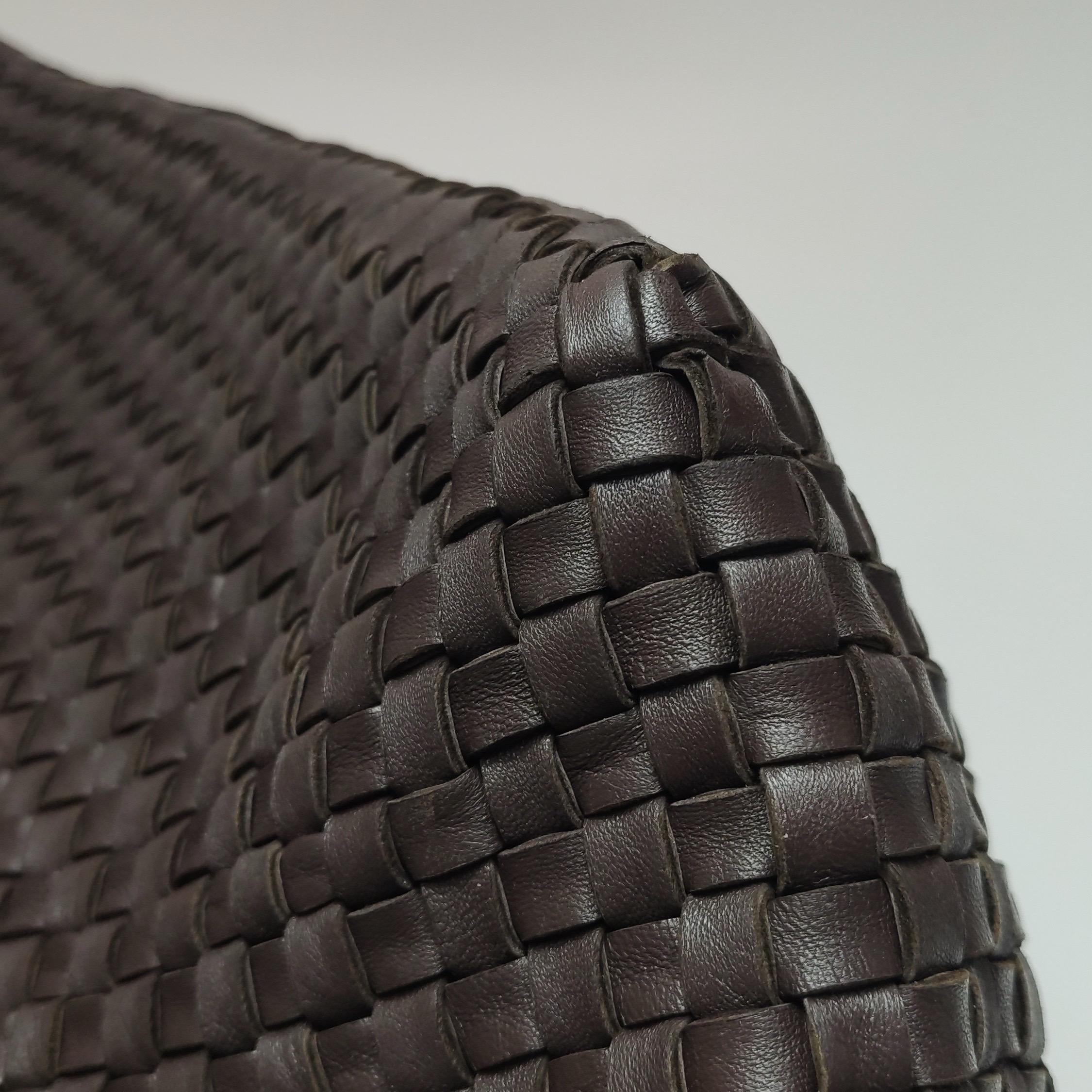 Bottega Veneta Cabat Tote Intreccio Leather Dark Chocolate Brown 45cm For Sale 11