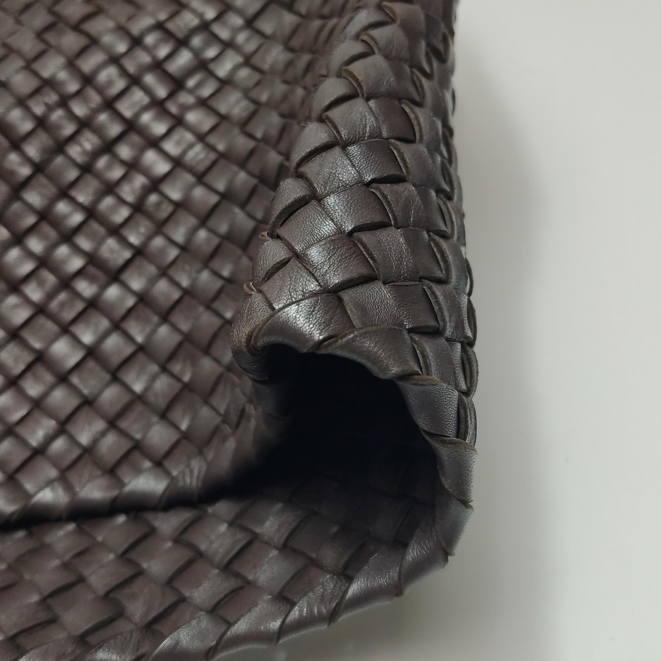 Bottega Veneta Cabat Tote Intreccio Leather Dark Chocolate Brown 45cm For Sale 12