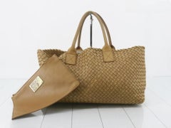 Bottega Veneta Cabat Tote Intreccio Leather Light Brown Beige 42cm