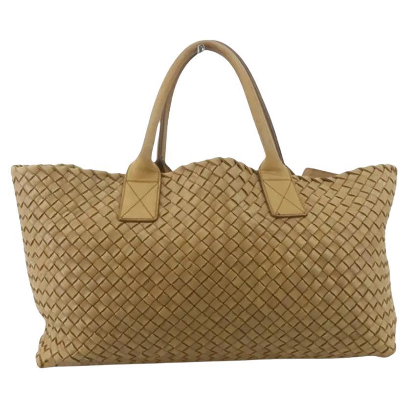 Bottega Veneta Cabat Tote Intreccio Leather Light Brown Beige 42cm