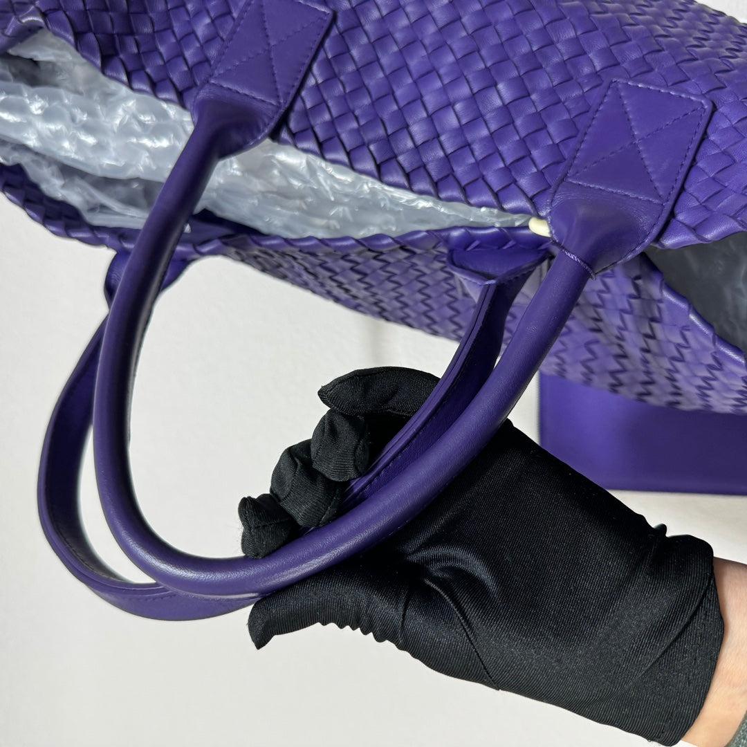 Bottega Veneta Cabat Tote Large Intreccio Royal Blue Leather 40cm 7