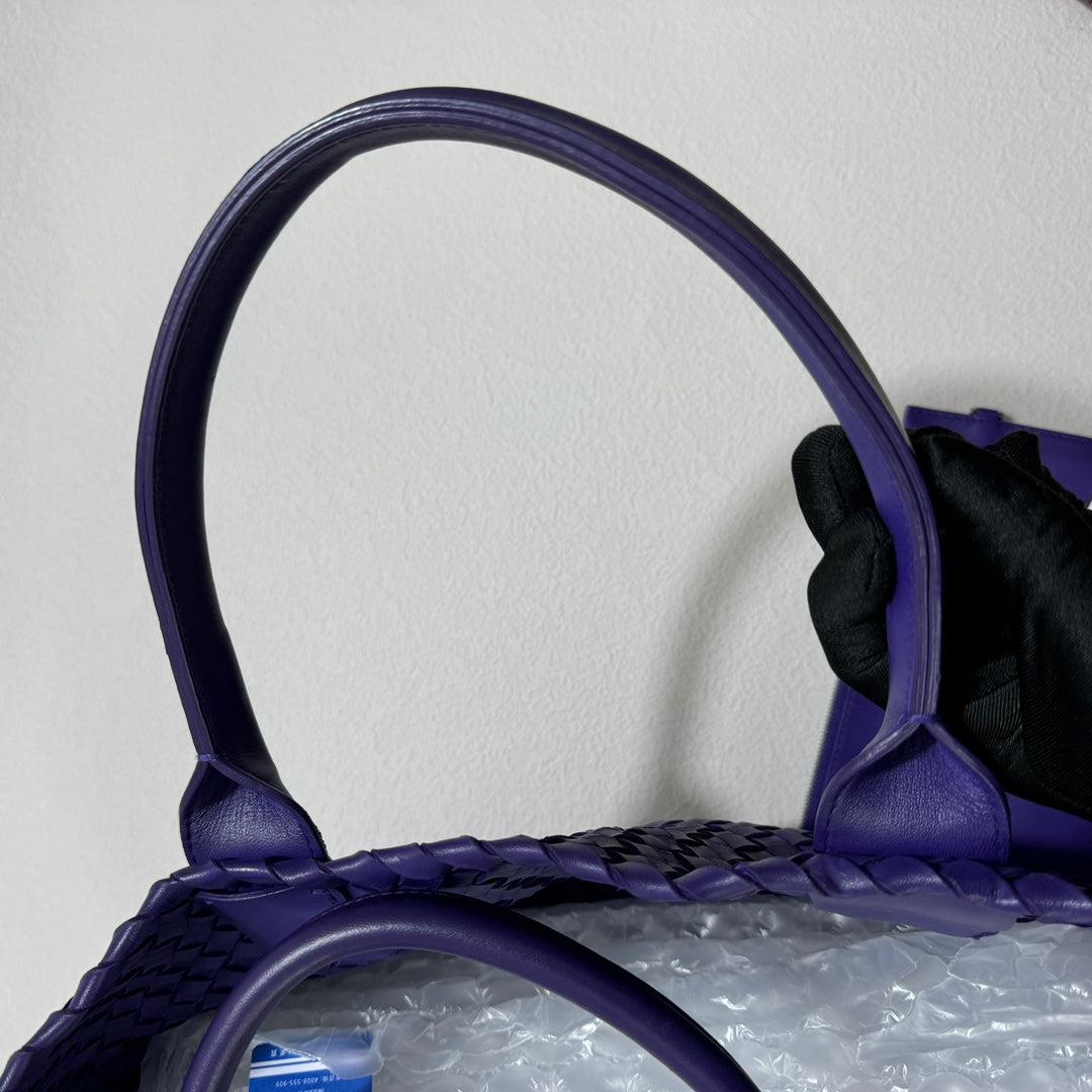 Bottega Veneta Cabat Tote Large Intreccio Royal Blue Leather 40cm 10
