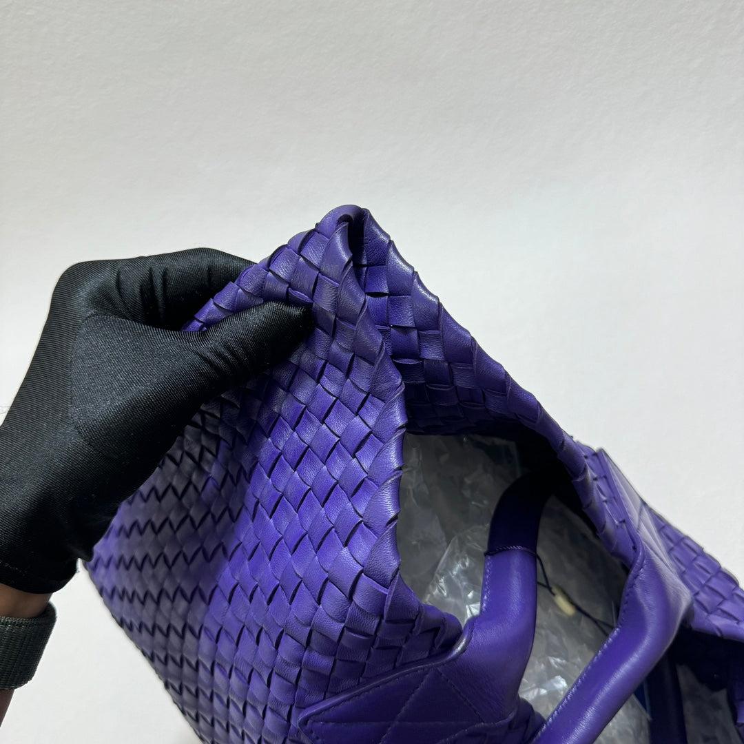 Bottega Veneta Cabat Tote Large Intreccio Royal Blue Leather 40cm 12
