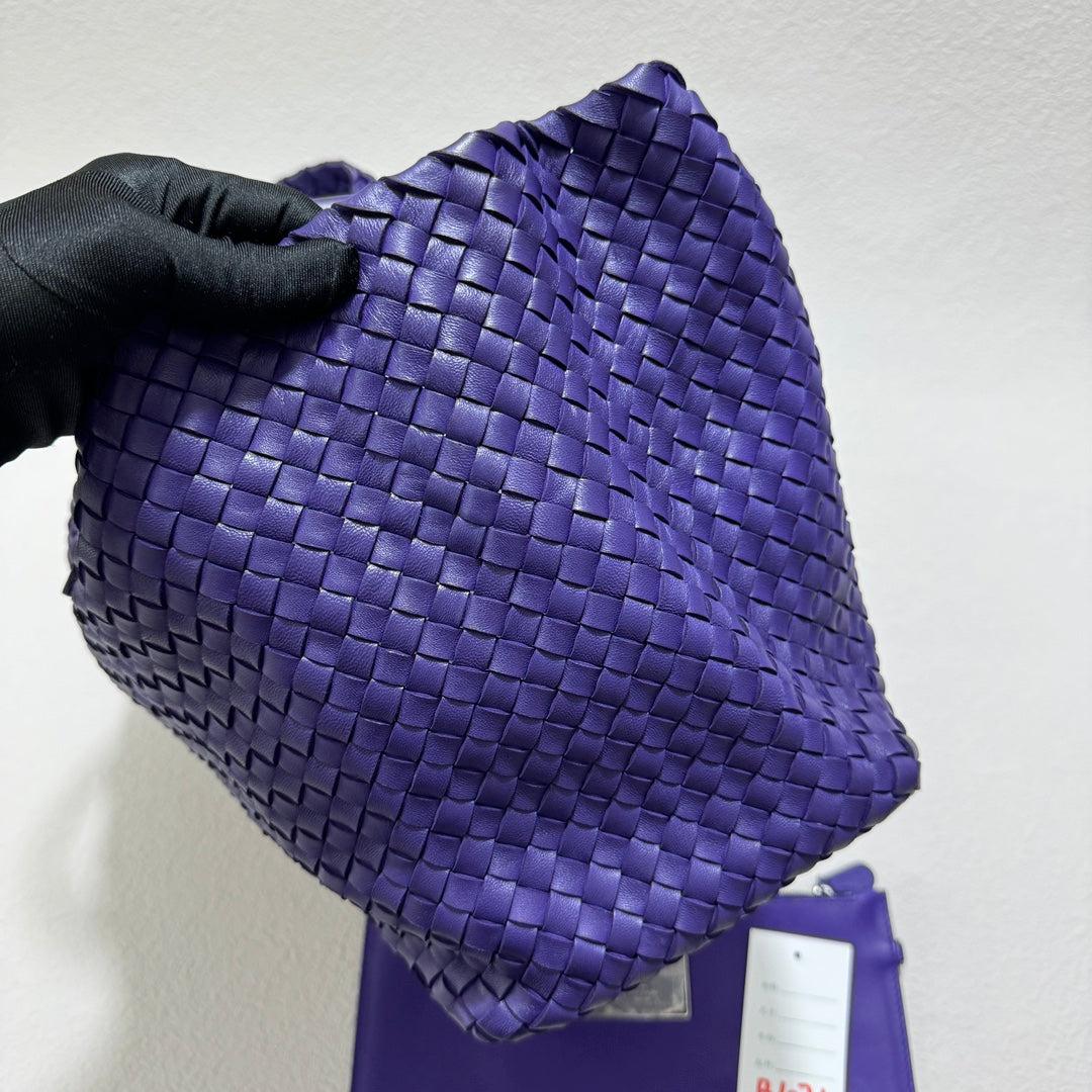 Bottega Veneta Cabat Tote Large Intreccio Royal Blue Leather 40cm 1