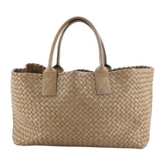 Bottega Veneta Cabat Fourre-tout métallique Intrecciato Nappa Moyen