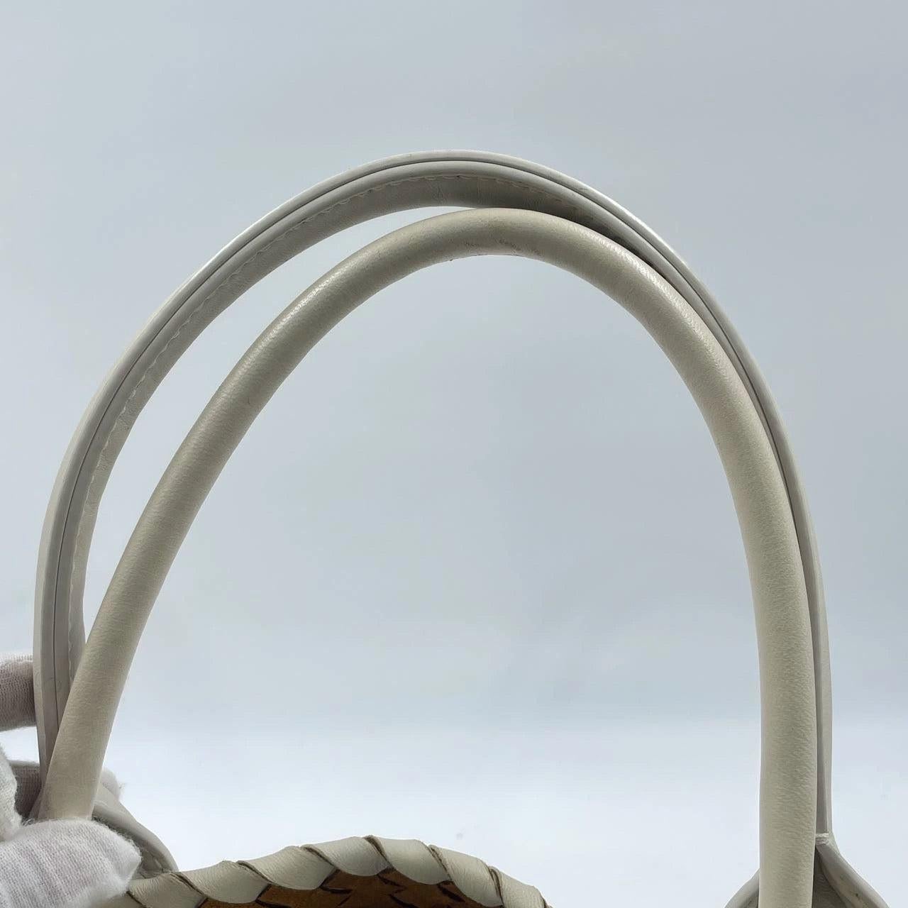 Bottega Veneta Cabat Tote Small/Medium Intreccio Cream White Leather 10