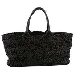 Bottega Veneta Cabat Tote Velours and Intrecciato Nappa Medium