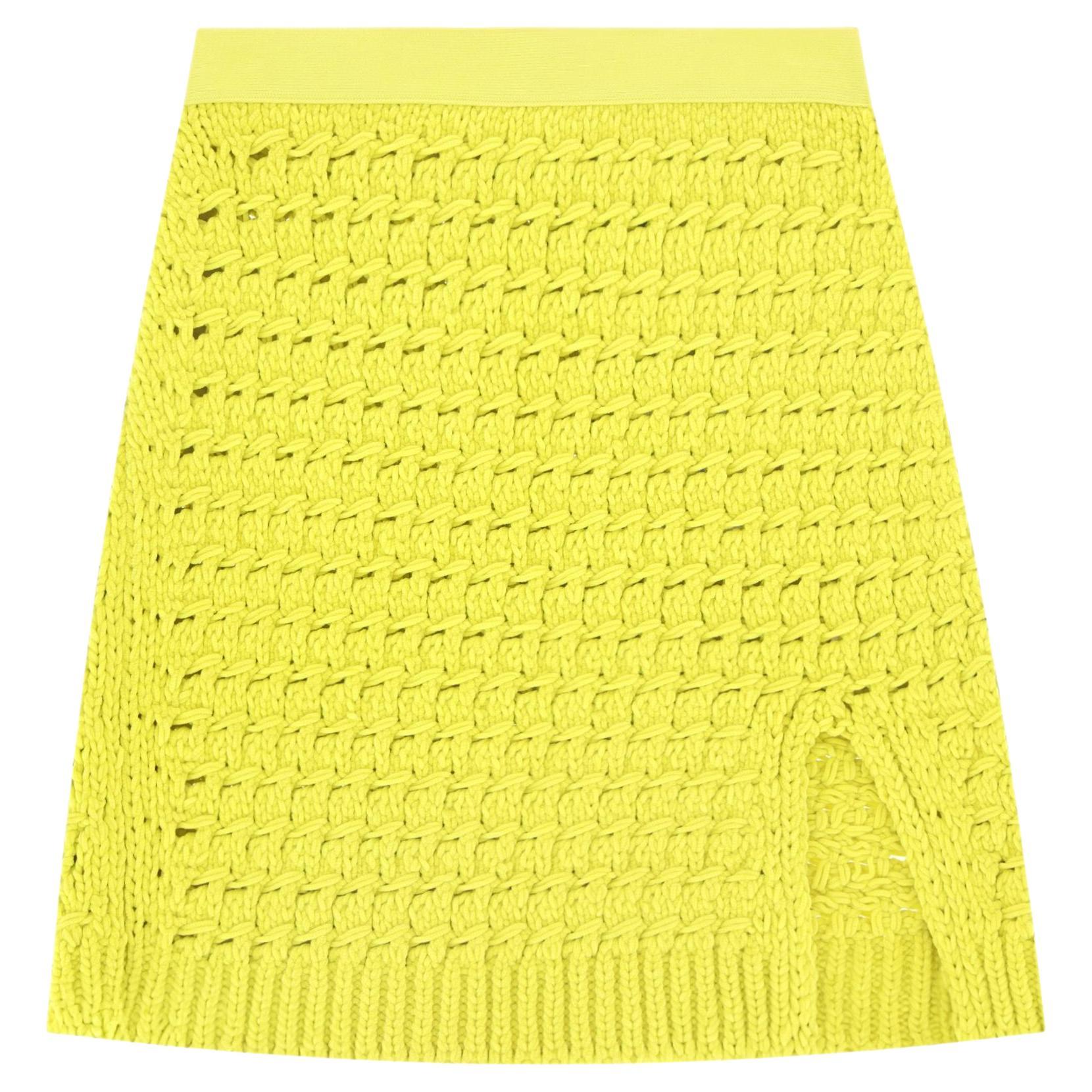 Bottega Veneta - Minigonna in ciniglia a maglia a cavi