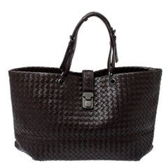 Bottega Veneta Cacao Brown Intrecciato Leather Large Capri Tote