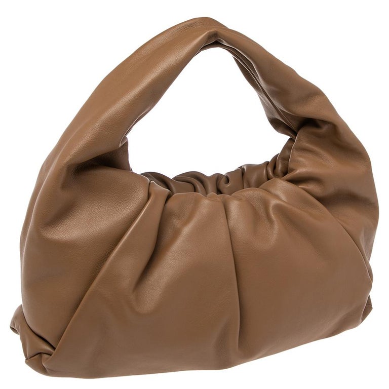 Bottega Veneta Camel Brown Leather Medium The Shoulder Pouch Bag Bottega  Veneta