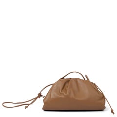 BOTTEGA VENETA camel brown leather MINI POUCH Crossbody Bag
