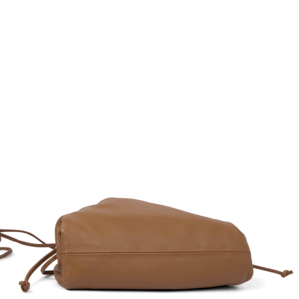 BOTTEGA VENETA camel brown leather MINI POUCH Crossbody Bag 2