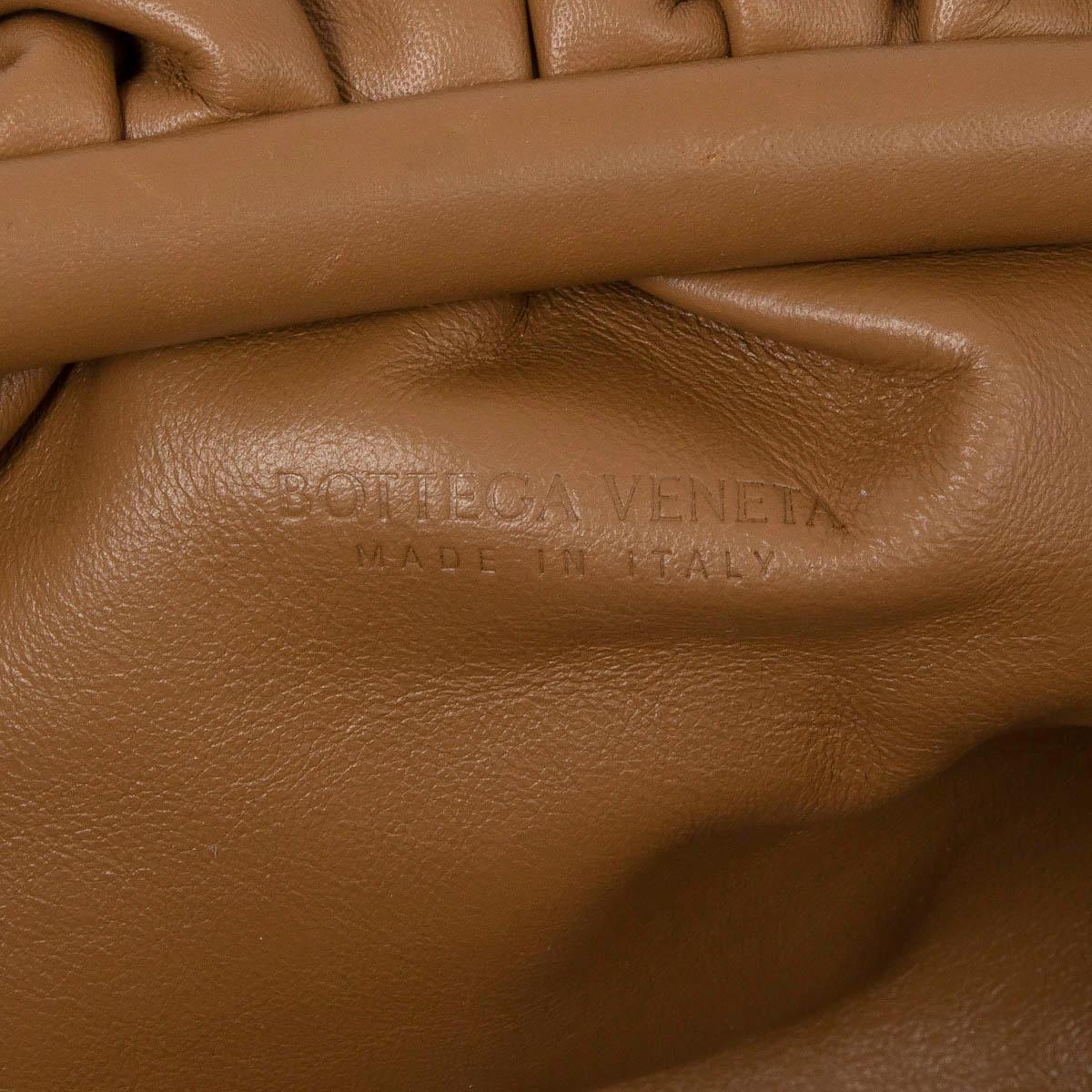BOTTEGA VENETA camel brown leather MINI POUCH Crossbody Bag 4