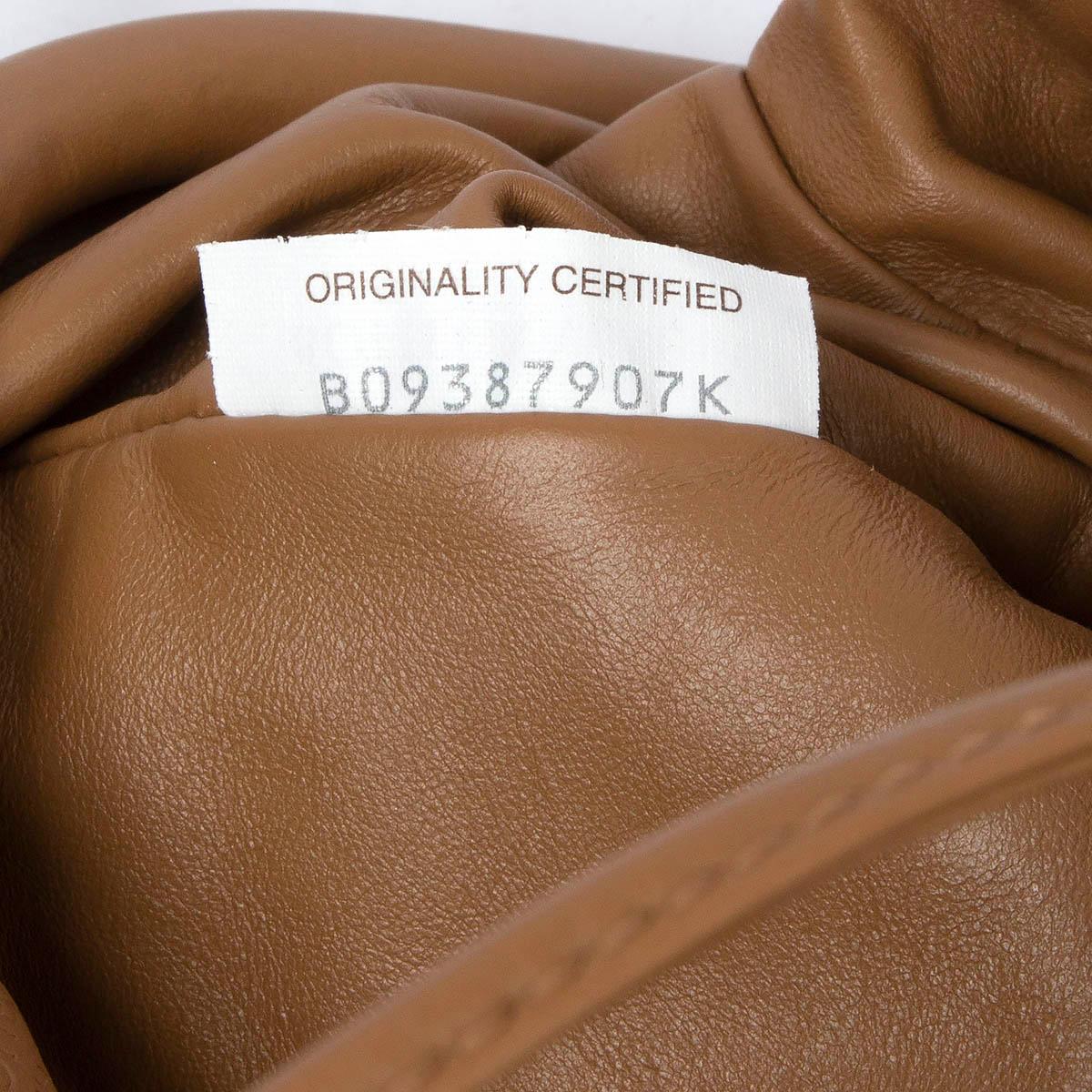 BOTTEGA VENETA camel brown leather MINI POUCH Crossbody Bag 5