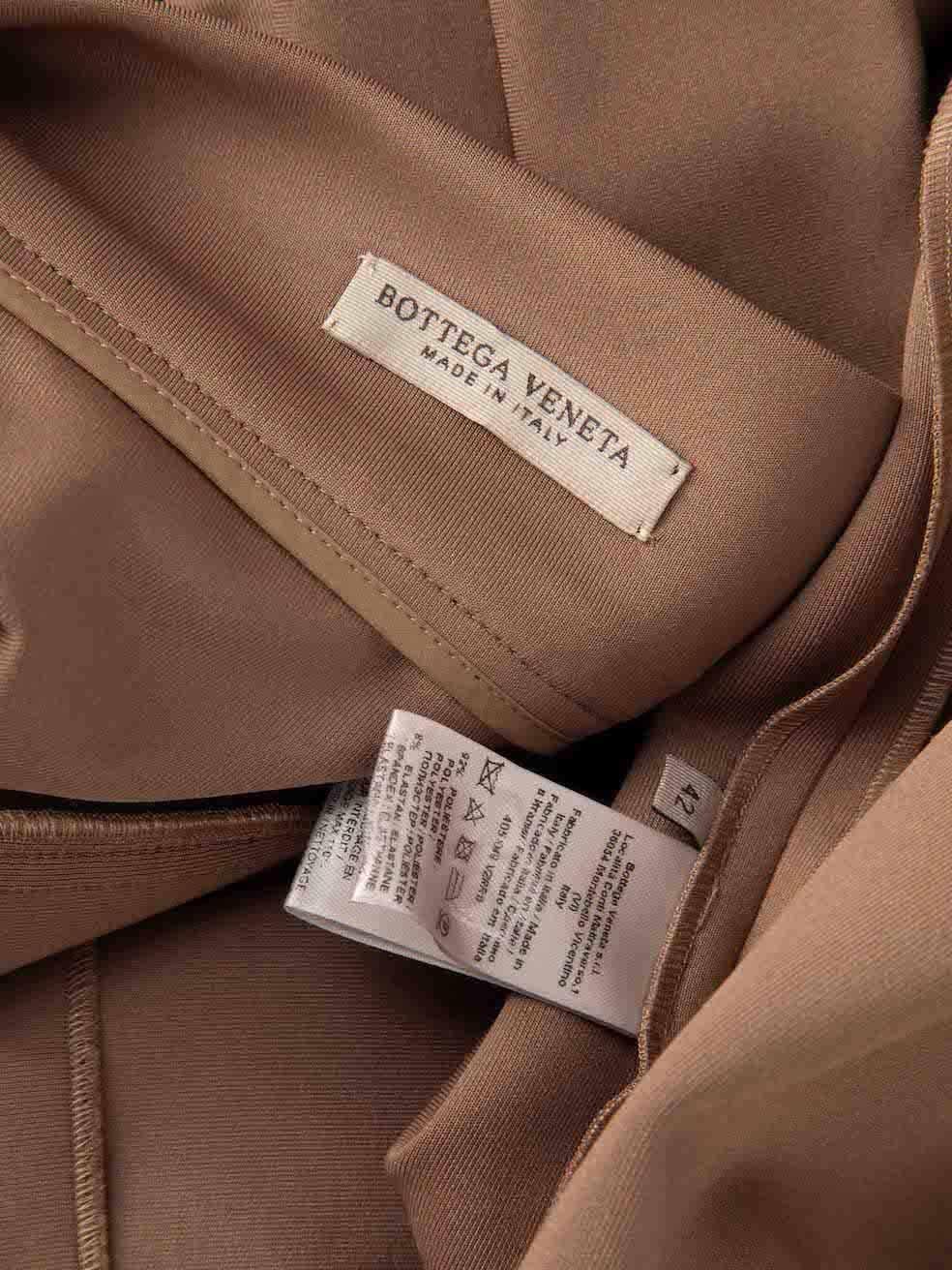 Bottega Veneta Camel Pocket Detail Midi Skirt Size M For Sale 1