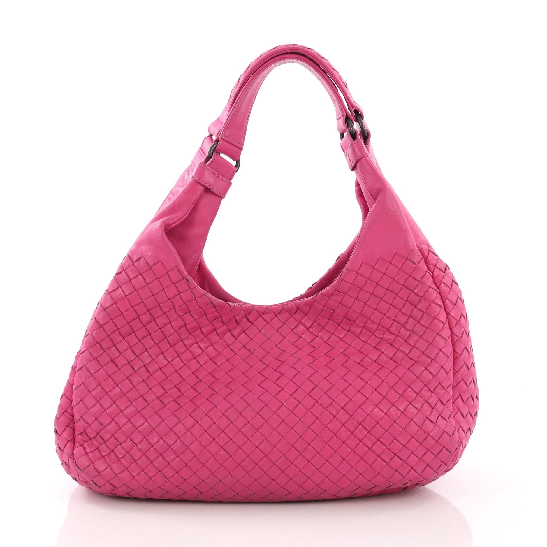 Bottega Veneta Campana Hobo Intrecciato Nappa Small In Good Condition In NY, NY