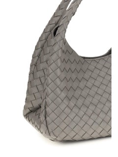 Bottega Veneta Campana Shoulder Bag — Gray