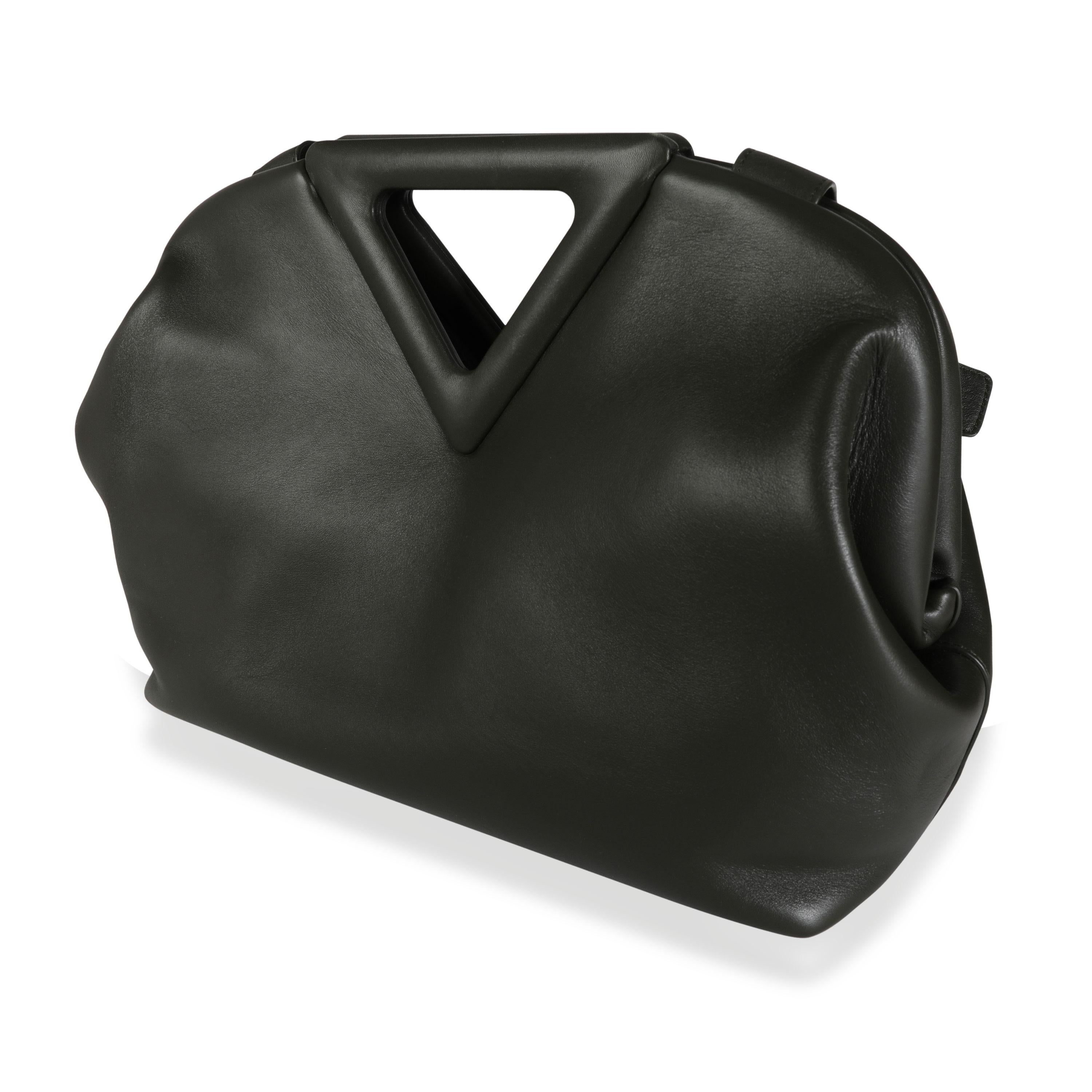 Black Bottega Veneta Camping Calfskin Leather Medium Point Bag