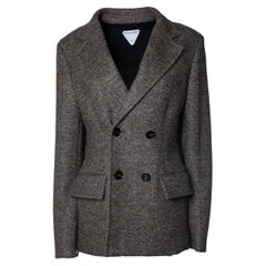 Bottega Veneta, Cape-effect double breasted blazer
