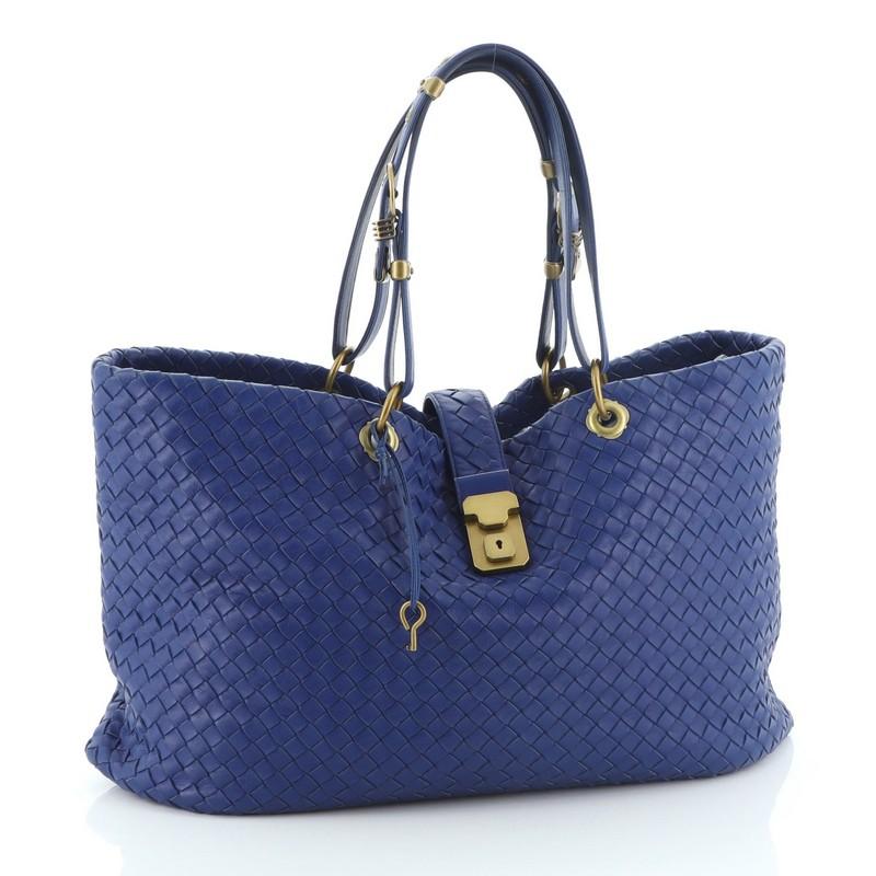 Purple Bottega Veneta  Capri Tote Intrecciato Nappa Large