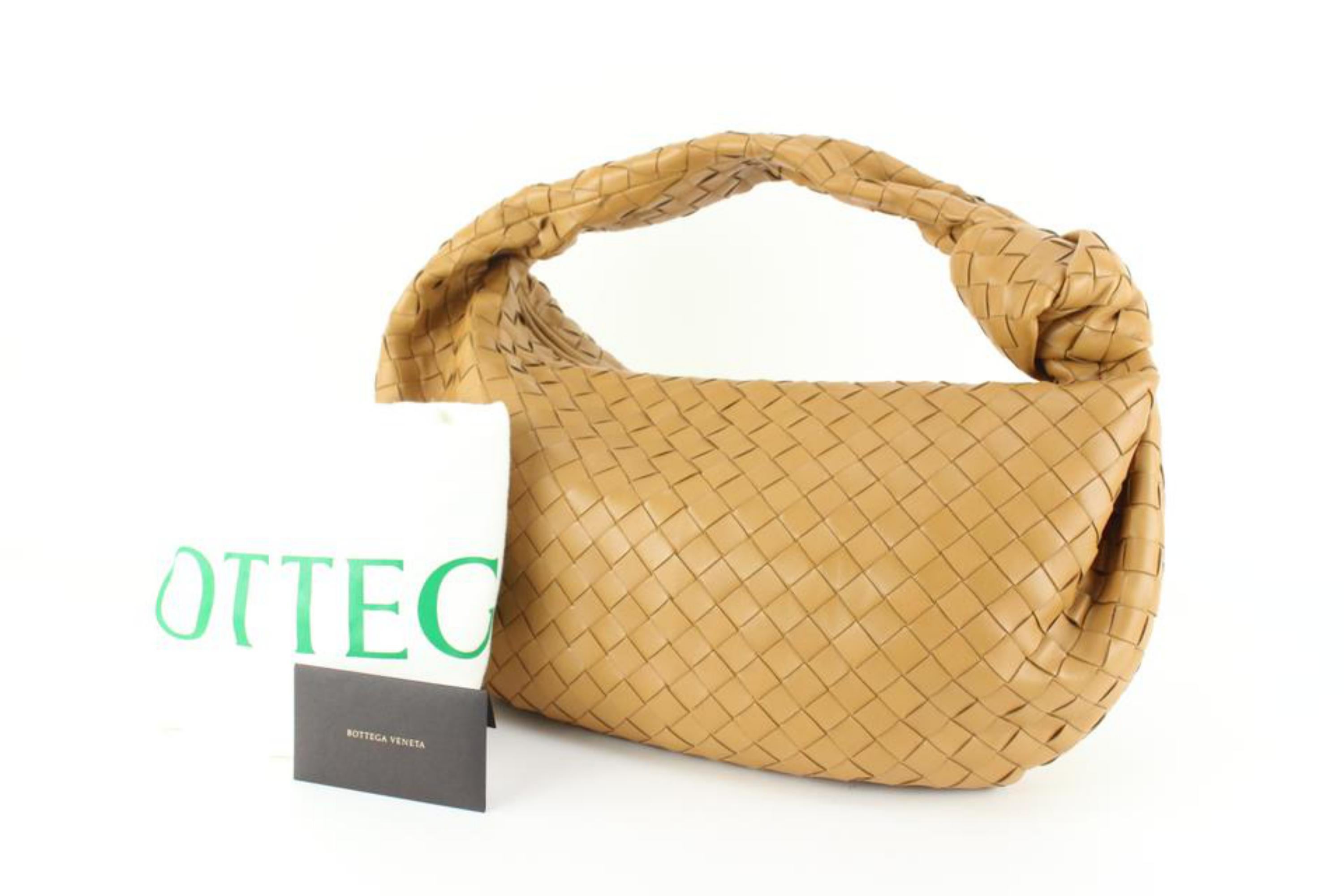 Bottega Veneta Caramel Brown Intrecciato Nappa BV Jodie Hobo Maxi 49bv725s 4