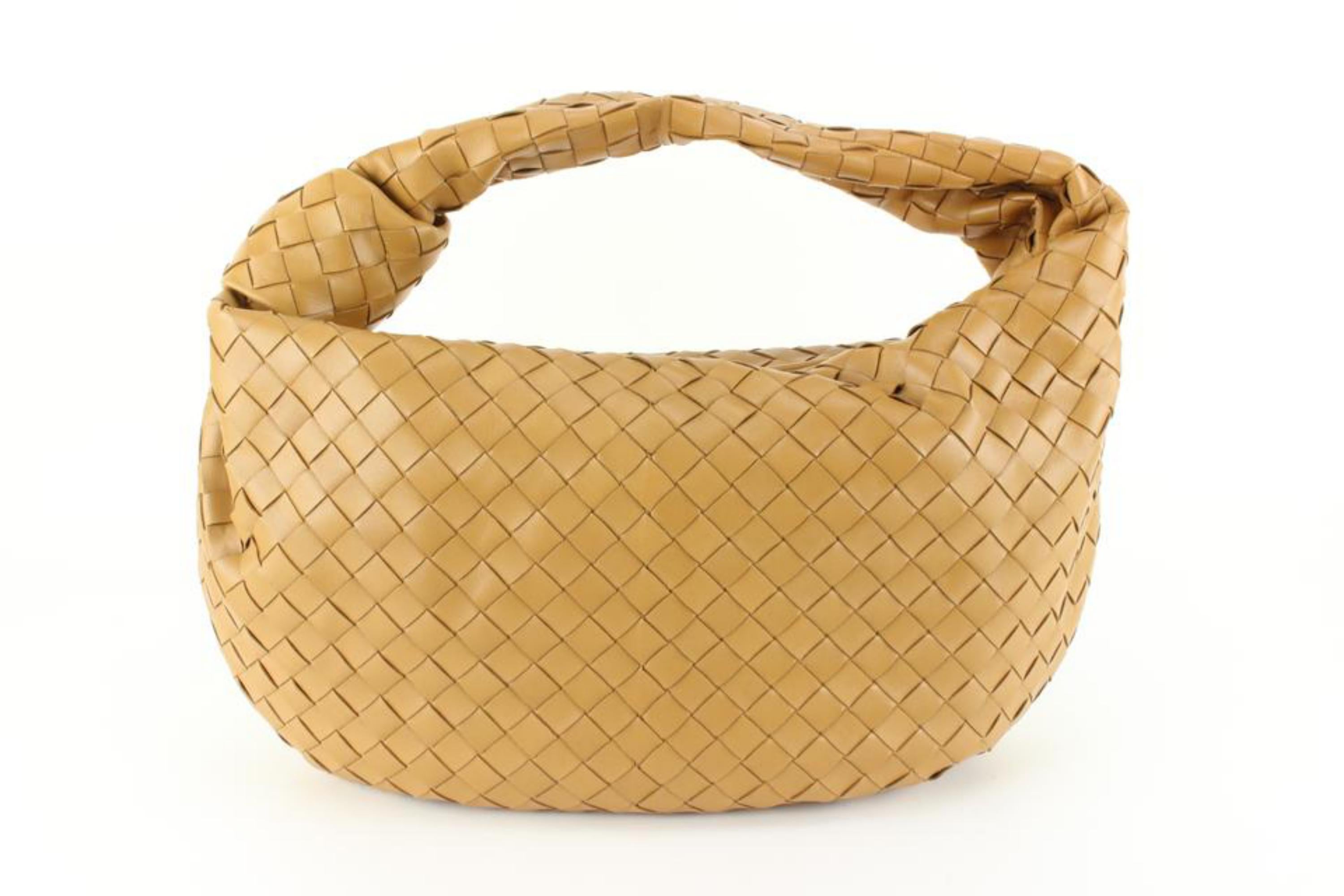 Bottega Veneta Caramel Brown Intrecciato Nappa BV Jodie Hobo Maxi 49bv725s 1