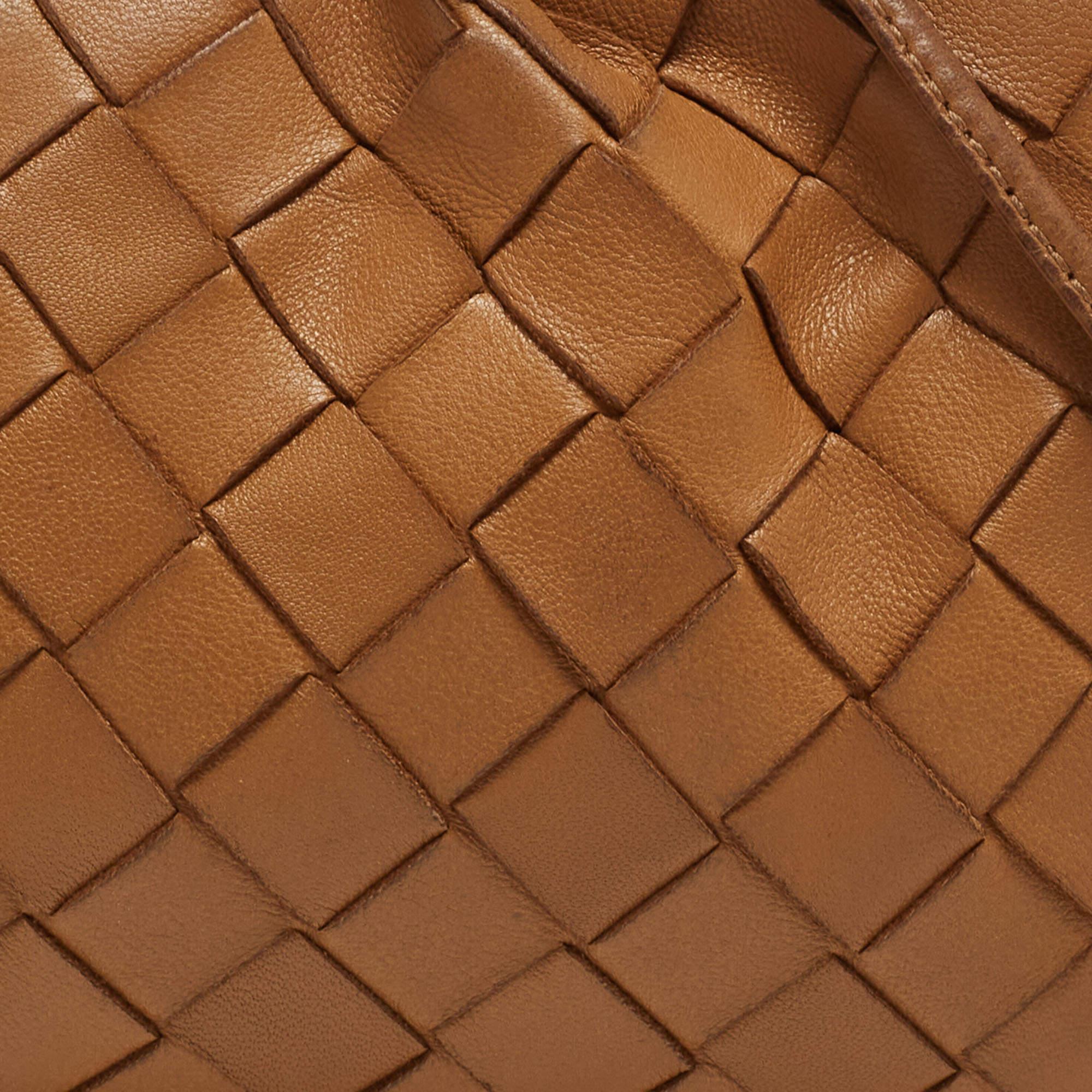 Bottega Veneta Caramel Intrecciato Leather Mini The Pouch Bag 10