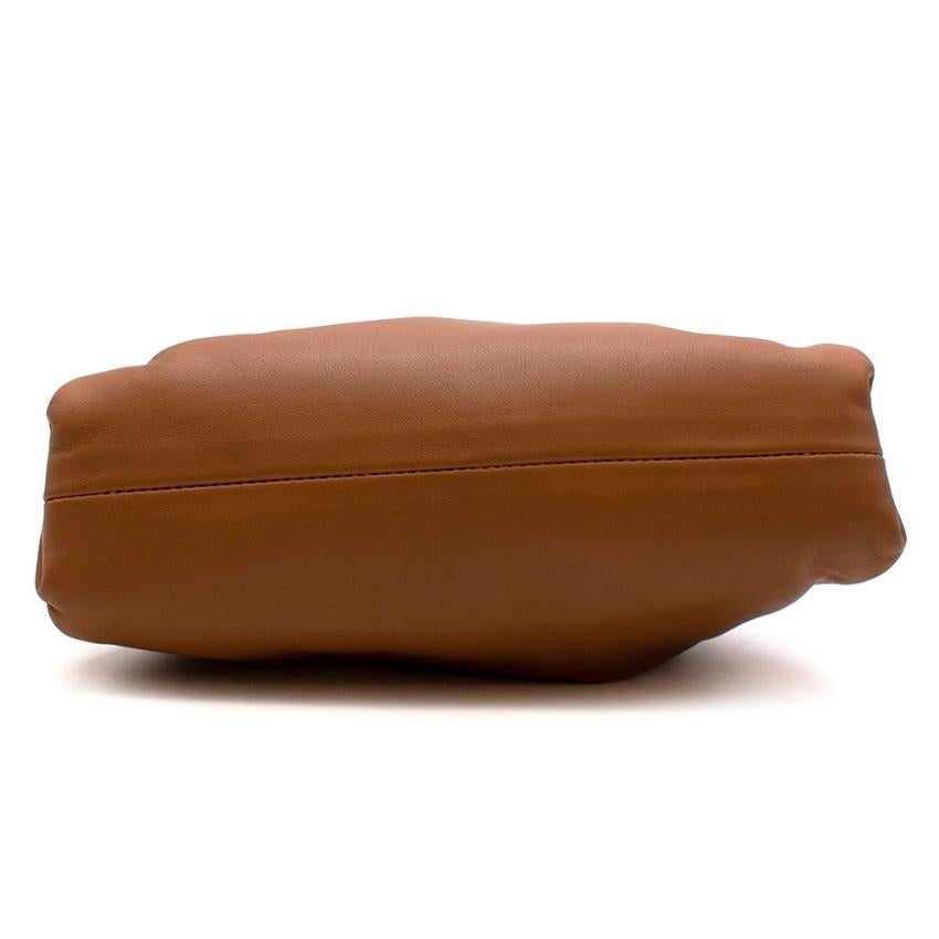 Brown Bottega Veneta Caramel Leather Mini Pouch Clutch