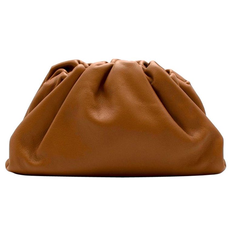 Bottega Caramel Leather Mini Pouch Clutch at 1stDibs