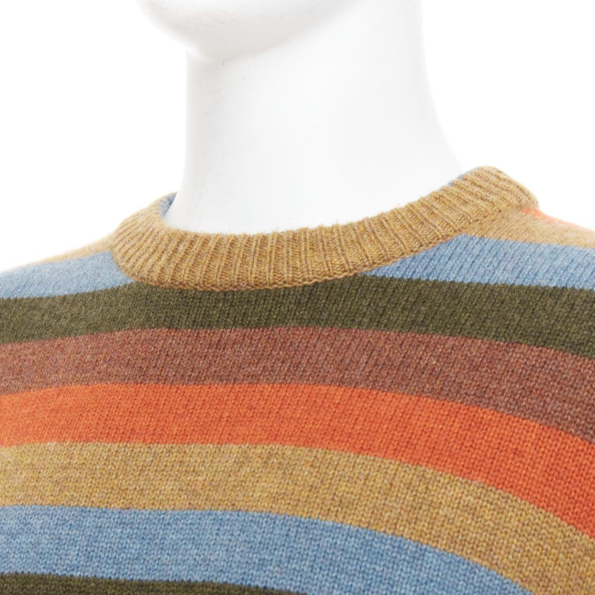 BOTTEGA VENETA cashmere blend multicolor striped pullover sweater IT48 M
Reference: CNLE/A00442
Brand: Bottega Veneta
Material: Cashmere, Blend
Color: Multicolour
Pattern: Striped
Closure: Pullover
Made in: Italy

CONDITION:
Condition: Excellent,