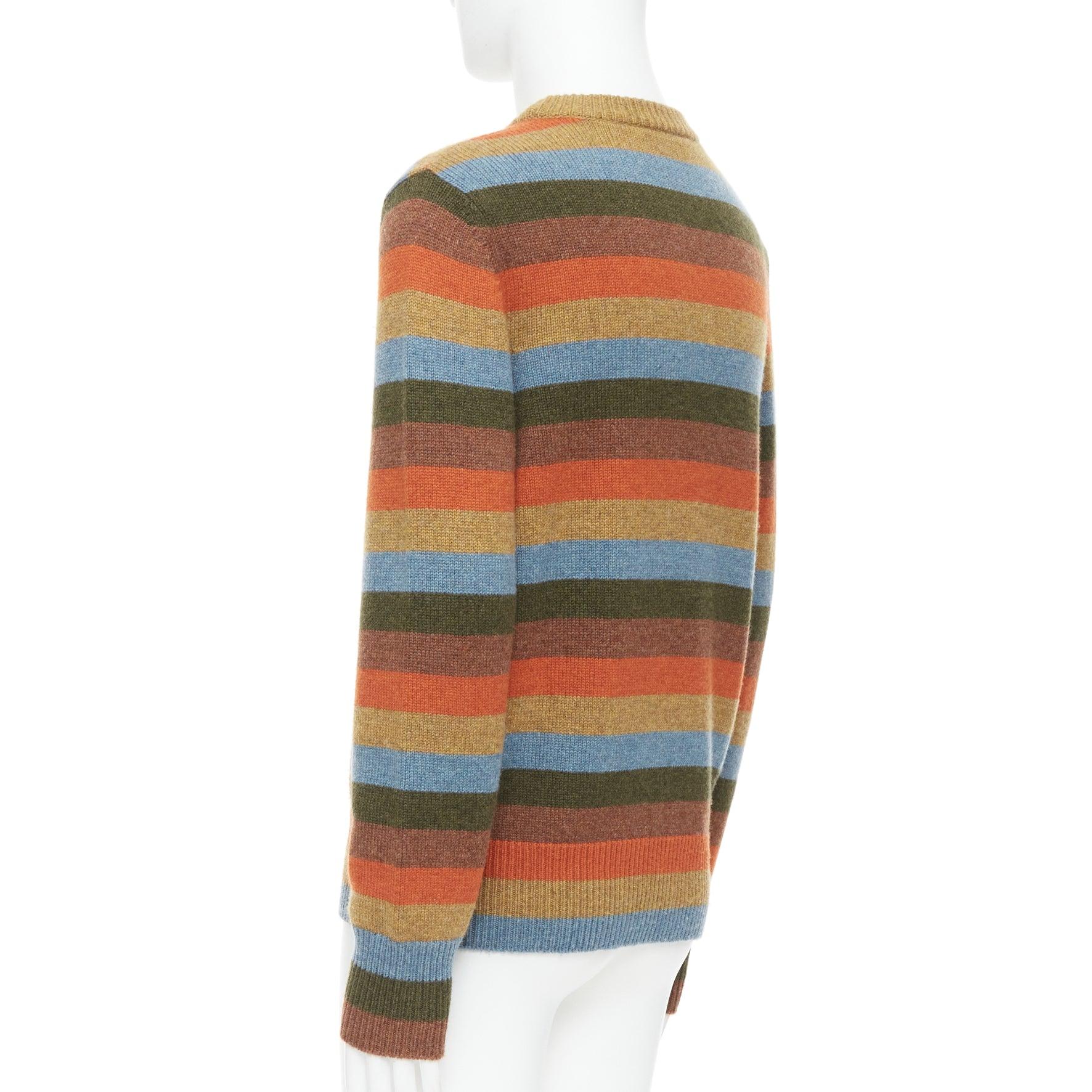 BOTTEGA VENETA cashmere blend multicolor striped pullover sweater IT48 M For Sale 1