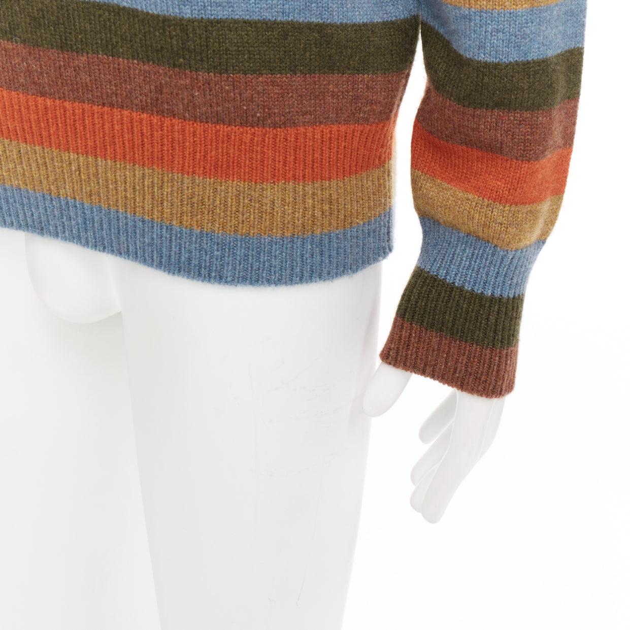 BOTTEGA VENETA cashmere blend multicolor striped pullover sweater IT48 M For Sale 2