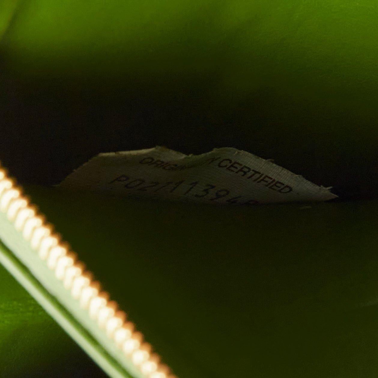 BOTTEGA VENETA Cassette avocado green maxi Intrecciato zip around long wallet For Sale 3