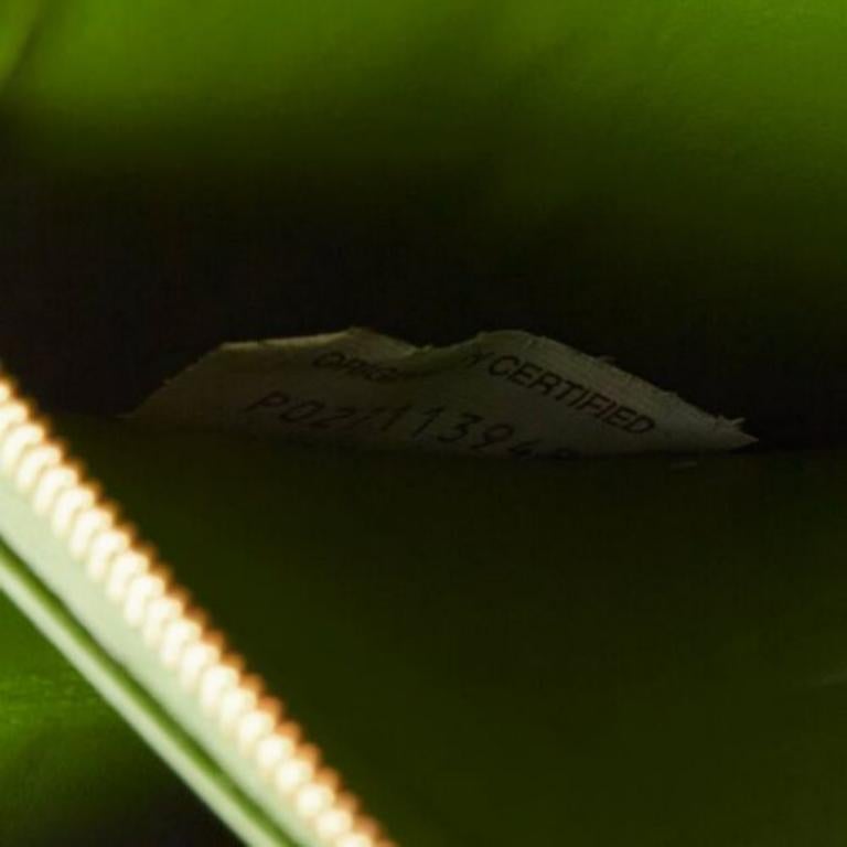 BOTTEGA VENETA Cassette avocado green maxi Intrecciato zip around long wallet 4