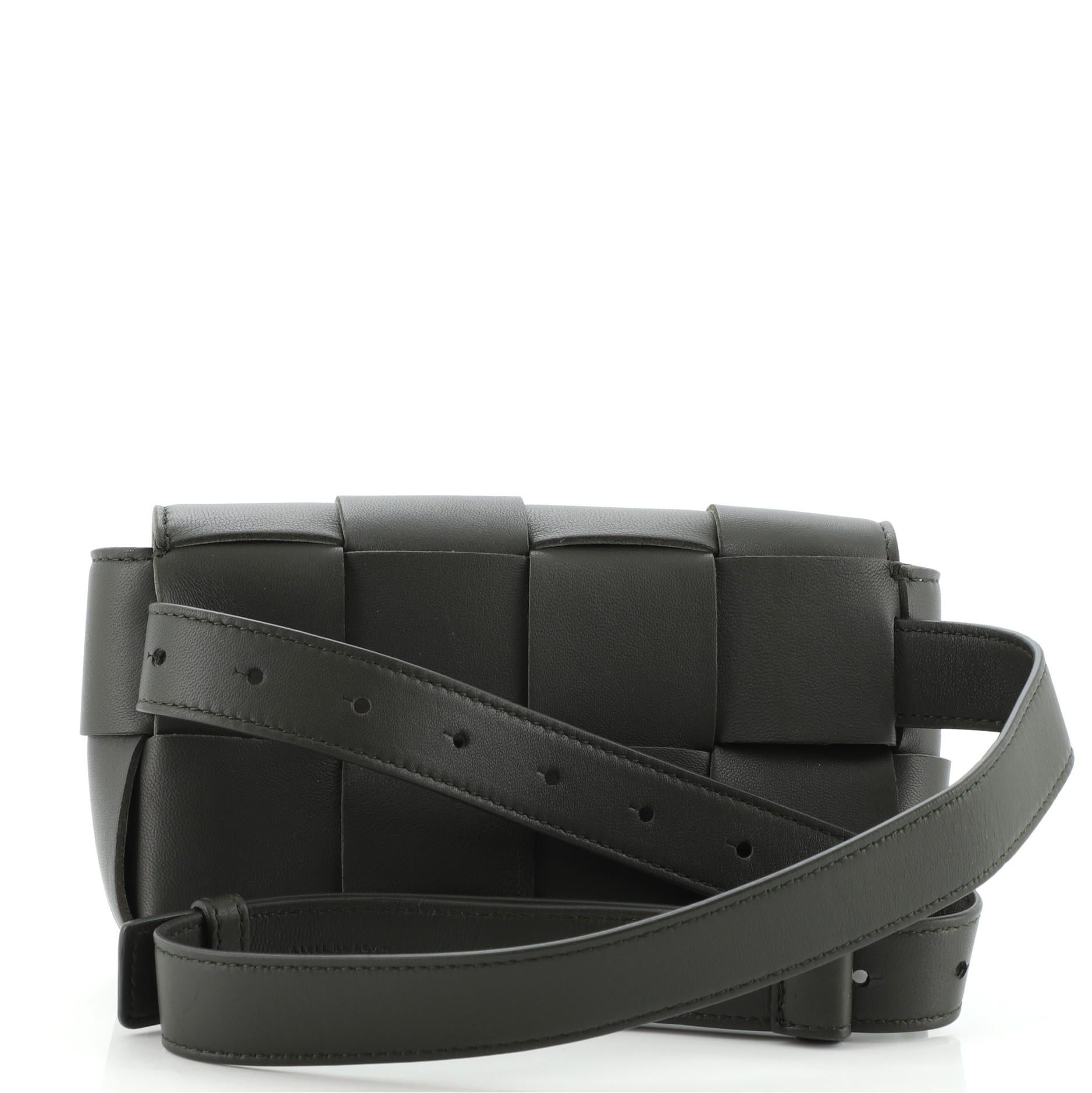 Bottega Veneta Cassette Belt Bag Maxi Intrecciato Leather In Good Condition In NY, NY
