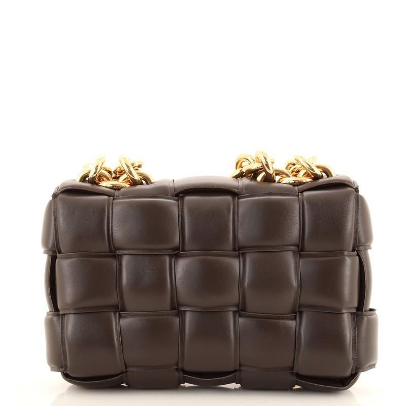 Bottega Veneta Cassette Chain Crossbody Bag Padded Maxi Intrecciato Leath In Good Condition In NY, NY