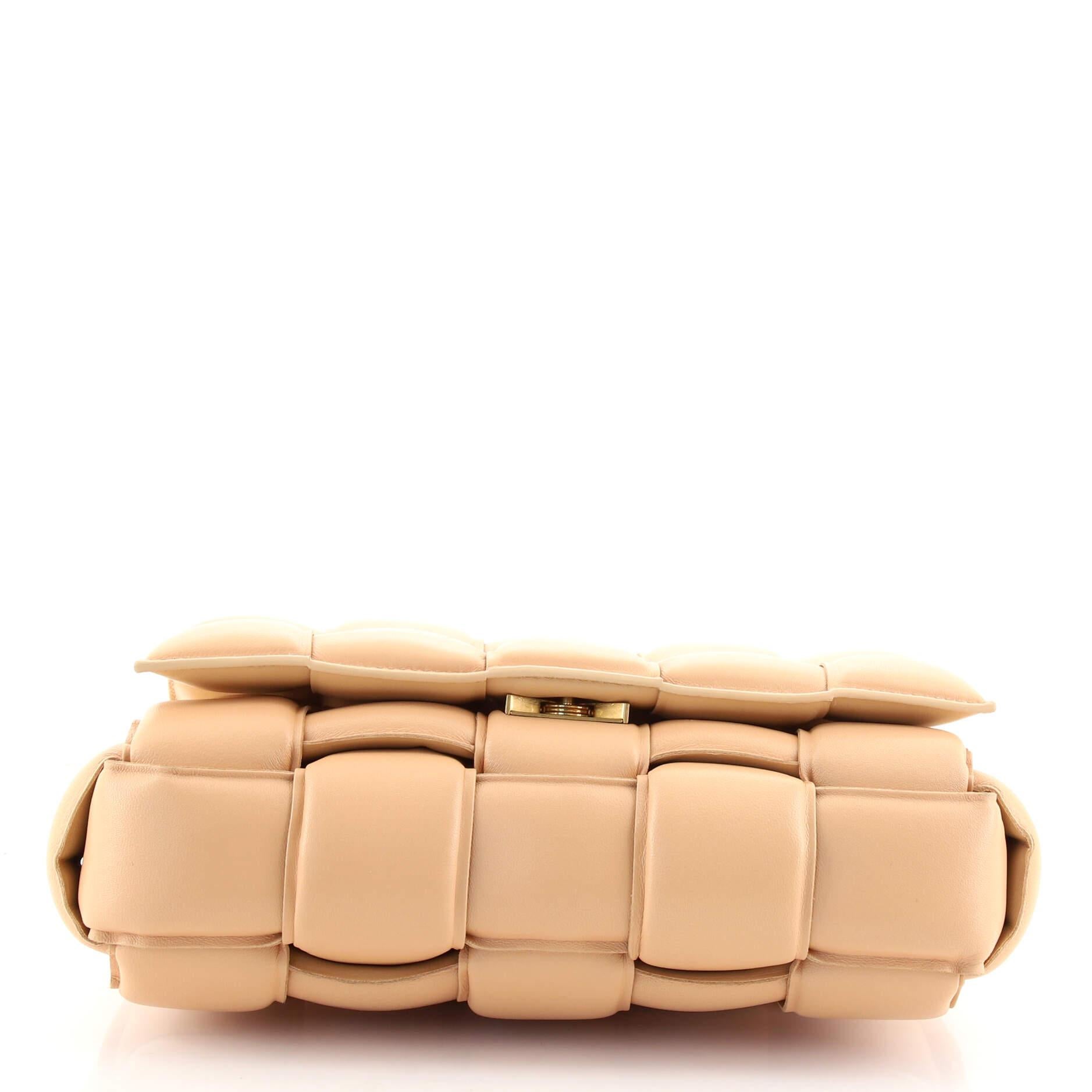 Women's or Men's Bottega Veneta Cassette Chain Crossbody Bag Padded Maxi Intrecciato Leath