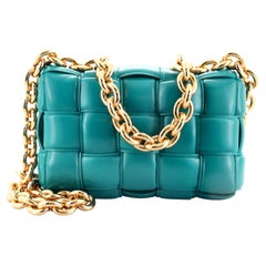Bottega Veneta Cassette Chain Crossbody Bag Padded Maxi Intrecciato Leath