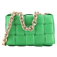 Bottega Veneta Cassette Chain Crossbody Bag Padded Maxi Intrecciato Leather